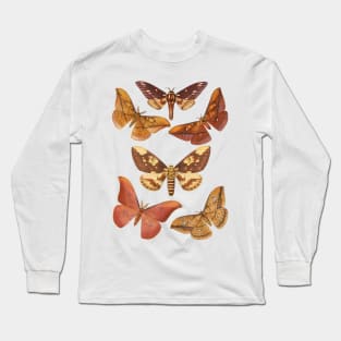 Muddle of Moths - Vintage Zoology Natural History Long Sleeve T-Shirt